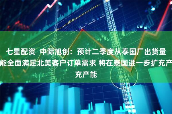 七星配资  中际旭创：预计二季度从泰国厂出货量已能全面满足北美客户订单需求 将在泰国进一步扩充产能