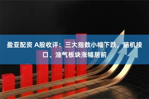 盈亚配资 A股收评：三大指数小幅下跌，脑机接口、油气板块涨幅居前