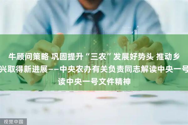 牛顾问策略 巩固提升“三农”发展好势头 推动乡村全面振兴取得新进展——中央农办有关负责同志解读中央一号文件精神