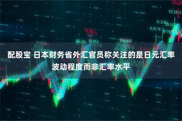配股宝 日本财务省外汇官员称关注的是日元汇率波动程度而非汇率水平